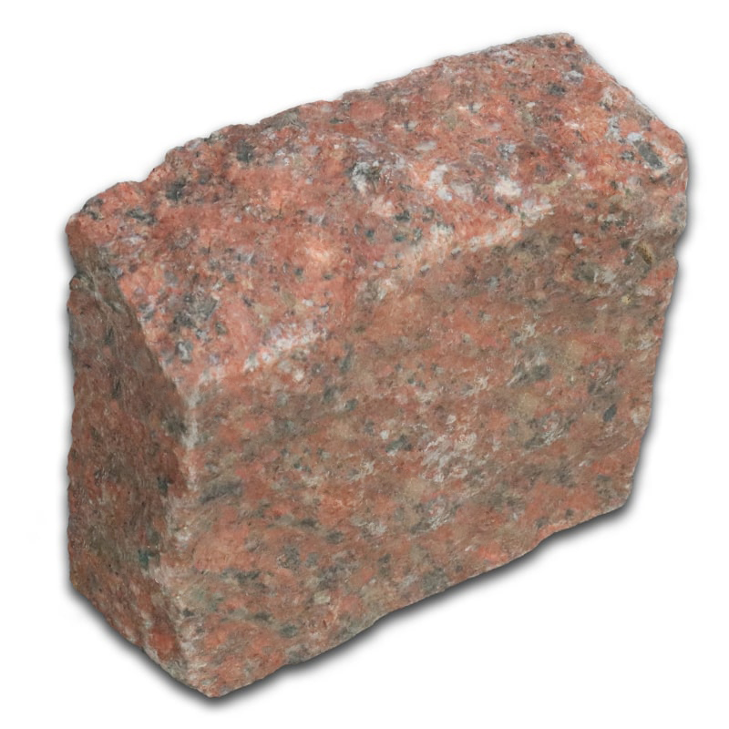 Đá cubic 10x10x8cm granite đỏ Bình Định chẻ tay